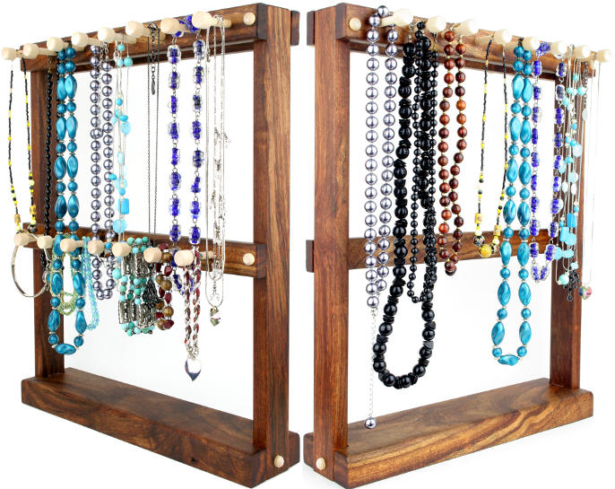 Tom's Earring Holders Caribbean Rosewood necklace holder